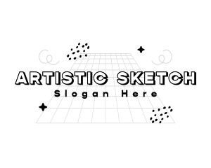 Playful Quirky Doodle Drawing logo design