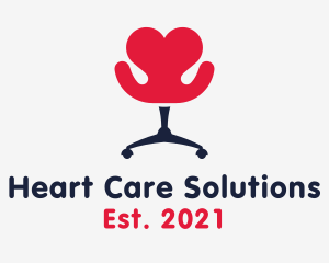 Red Chair Heart logo design