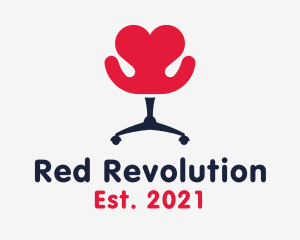 Red Chair Heart logo design