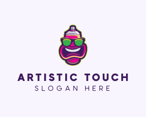 Cartoon Spray Can logo design