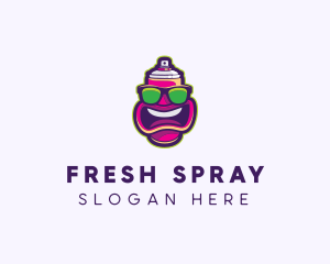 Cartoon Spray Can logo design