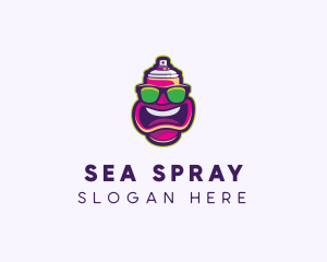 Cartoon Spray Can logo design