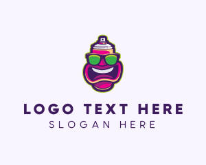 Teeth - Cartoon Spray Can logo design