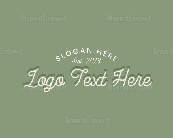 Elegant Script Apparel Logo