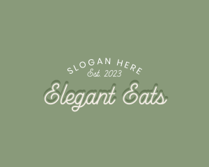 Elegant Script Apparel logo design