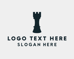 Touch Move - Rook Chess Piece logo design