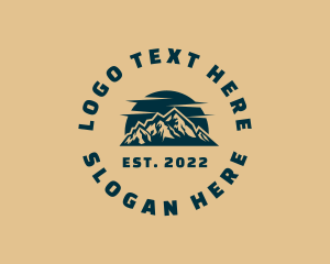 Wood - Mountaineering Outdoor Exploration logo design