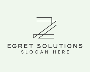 Minimalist Architect Letter Z logo design