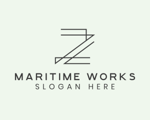 Minimalist Architect Letter Z logo design