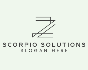 Minimalist Architect Letter Z logo design