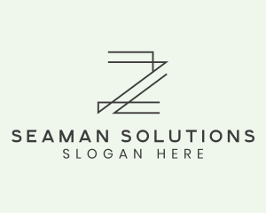 Minimalist Architect Letter Z logo design