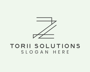 Minimalist Architect Letter Z logo design