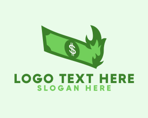 Monetary - Burn Money Currency logo design