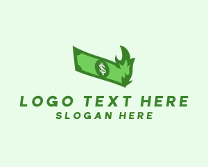 Cash - Burn Money Currency logo design