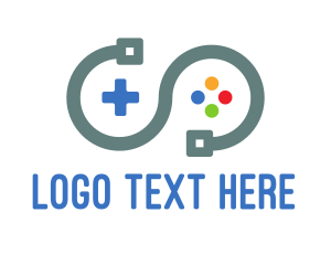 Online - Video Game Controller Infinity logo design