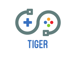 Media Player - Video Game Controller Infinity logo design