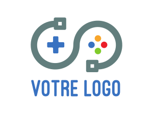 Controller - Video Game Controller Infinity logo design