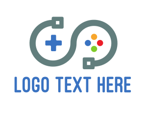 Interactive - Video Game Controller Infinity logo design
