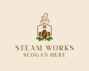 Steam - Organic Cafe House logo design