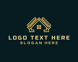 Roof - House Roof Real Estate logo design
