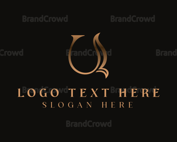 Elegant Decorative Letter U Logo