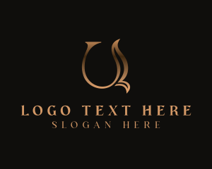 Lettermark - Elegant Decorative Letter U logo design