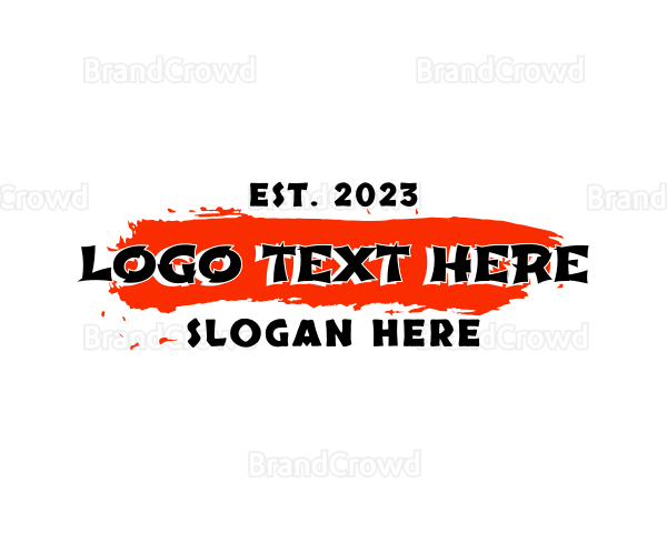 Brush Paint Wordmark Logo