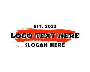 Martial Arts - Brush Paint Wordmark logo design