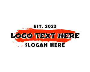 Brush Paint Wordmark Logo