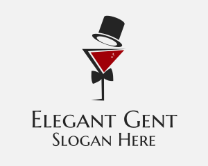 Gentleman - Gentleman Wine Glass logo design