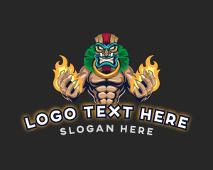 Tribal - Tiki Man Gaming logo design