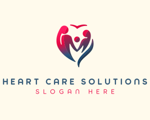 Family Parenting Heart logo design