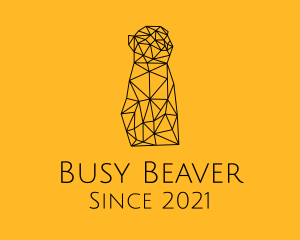 Beaver - Geometric Beaver Creature logo design