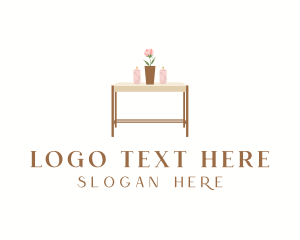 Interior - Table Decoration Furniture logo design