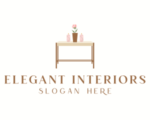 Table Decoration Furniture logo design