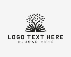 Library - Eco Tree Pages logo design