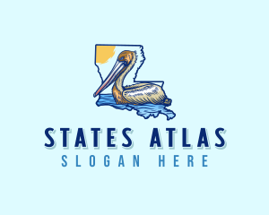 Louisiana Pelican Bird logo design