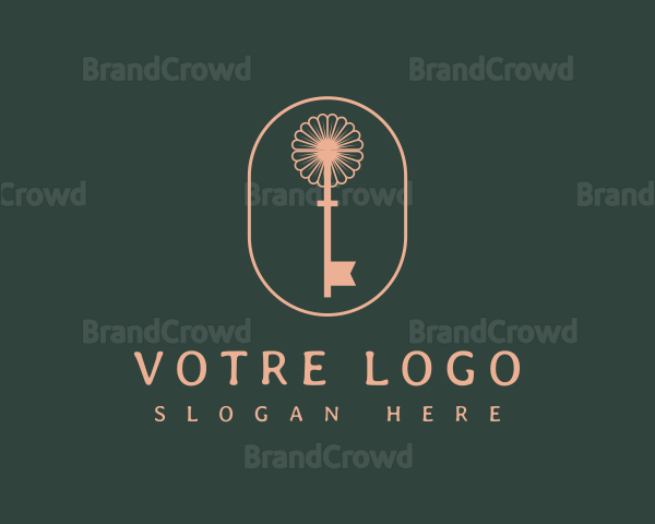 Premium Floral Key Logo