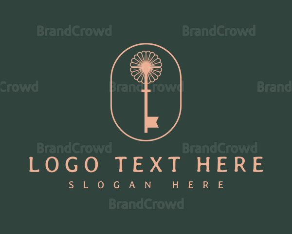 Premium Floral Key Logo