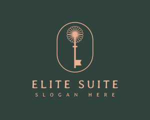 Suite - Premium Floral Key logo design