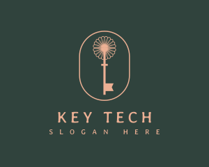 Premium Floral Key logo design