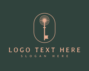 Premium Floral Key Logo