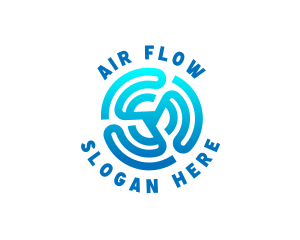 Air Conditioning Airflow logo design