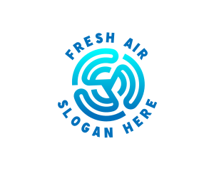 Air Conditioning Airflow logo design