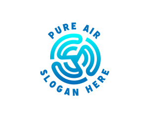 Air Conditioning Airflow logo design