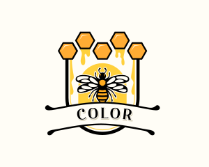 Emblem - Nature Honey Bee logo design