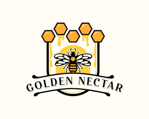 Honey - Nature Honey Bee logo design