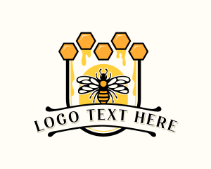 Apiary - Nature Honey Bee logo design