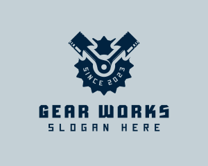 Gear Piston Mechanic logo design