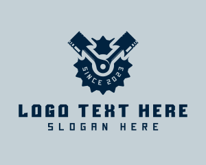 Cog - Gear Piston Mechanic logo design